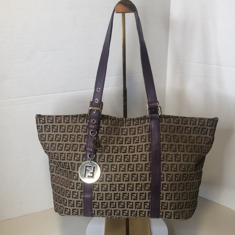 EUC FENDI Zuchinno Canvas Tote w/COA